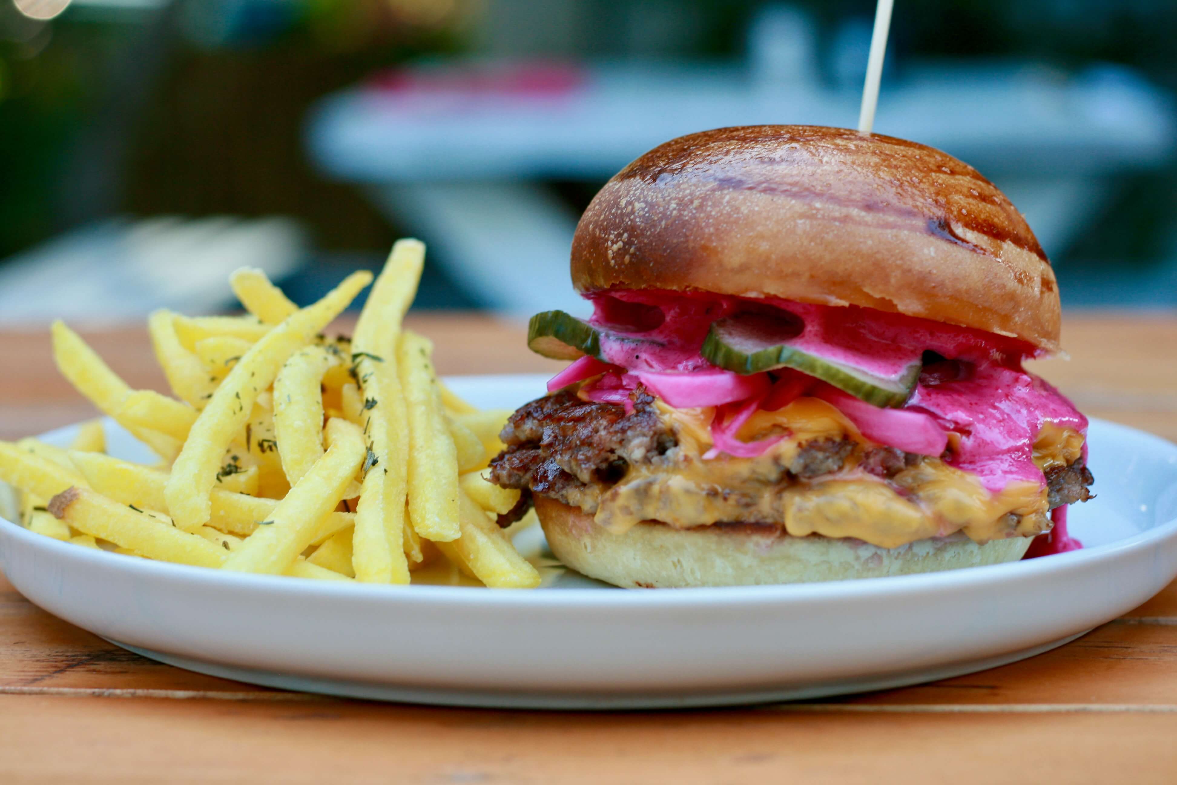 Pink Smash Burger